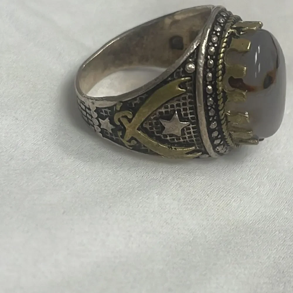 agate stone unique ring